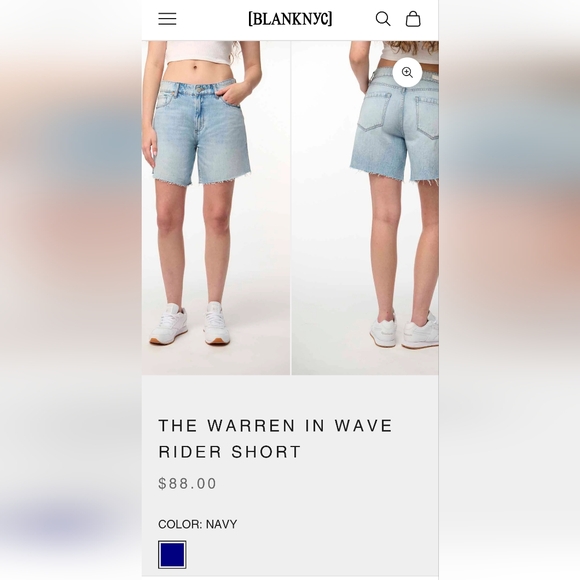 NWT Blank NYC The Warren Women's Denim Shorts Size 25 - Picture 7 of 7